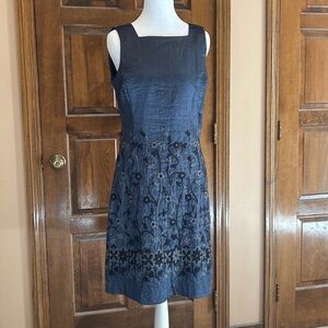 Ann Gigli Before 229 Grey Lady's Cocktail Dress Embroidered EU 44 Rome Italy